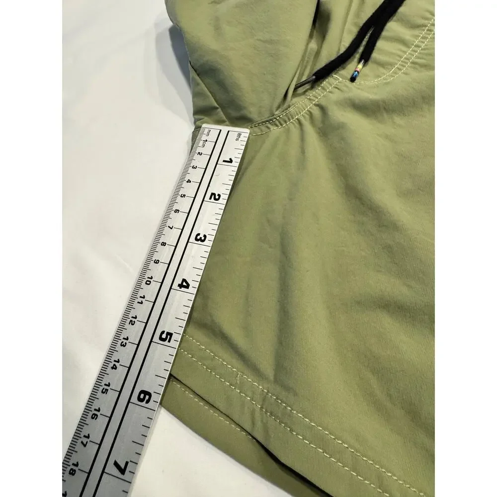 Hurley x Nike Dri-Fit One Only Volley Walkshorts M Khaki Green Drawstring Pocket
